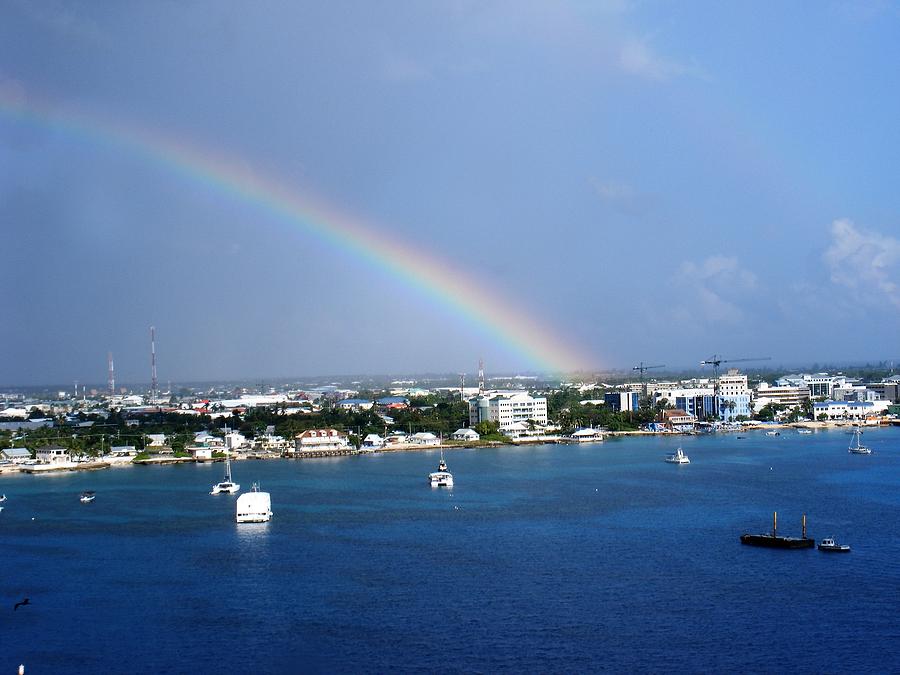Rainbow and the Port of Call Photograph by Nicholas Small