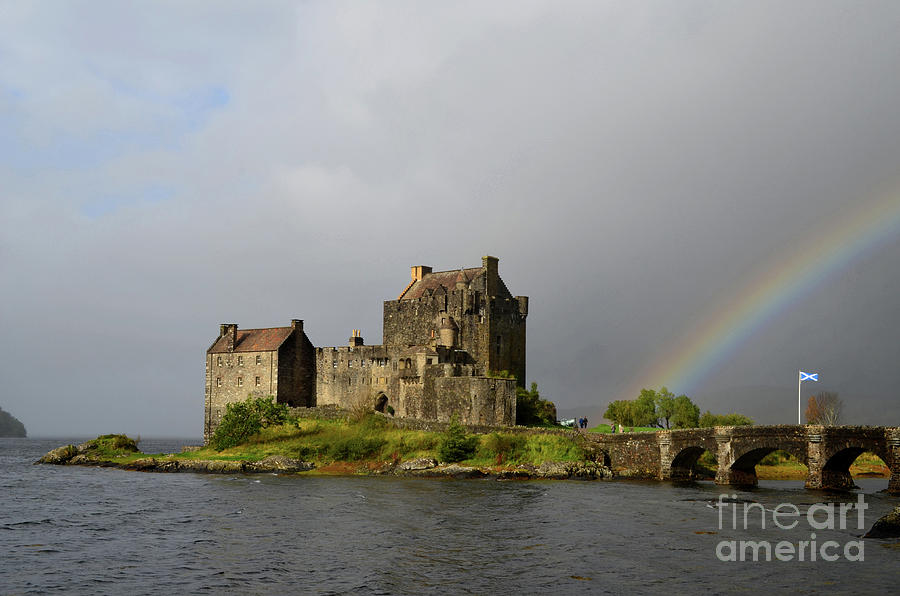 Castle Photograph - Rainbow at Eilean Donan Castle in Scotland by DejaVu Designs