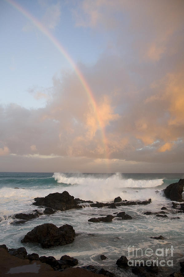 Rainbow at Hookipa Photograph by Ron Dahlquist - Printscapes