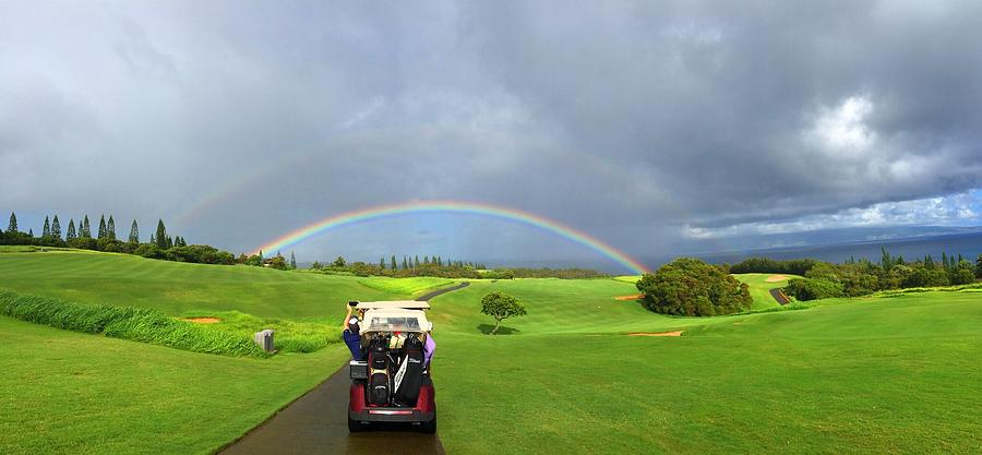 Rainbow at Kapalua Photograph by Stacia Weiss