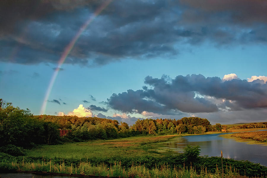 Rainbow at Sunset Photograph by David Pratt
