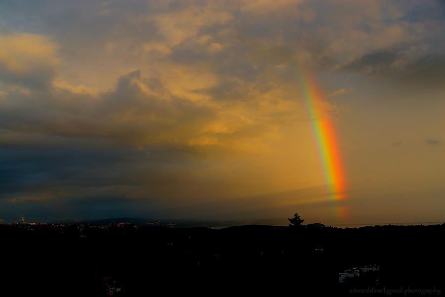 Rainbow At The Dawn Photograph by Edward Pacil