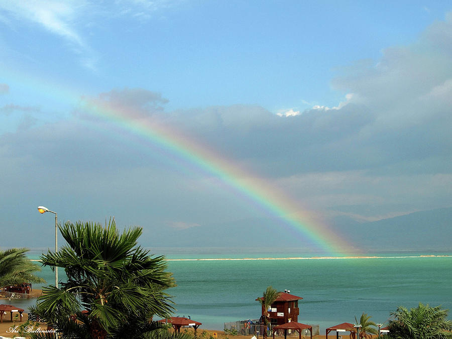 rainbow at the Dead Sea  02 Photograph by Arik Baltinester