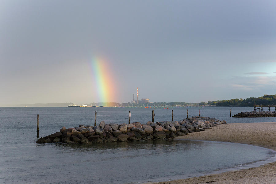 Rainbow At Yorktown Beach II Photograph