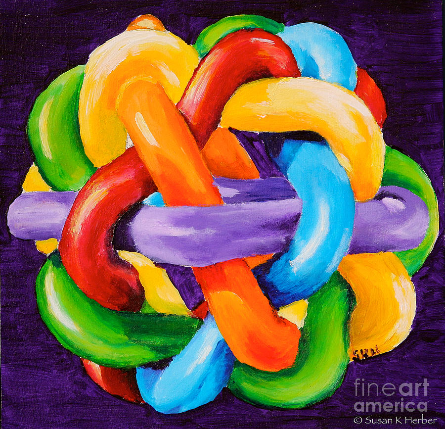Rainbow Ball Painting by Susan Herber
