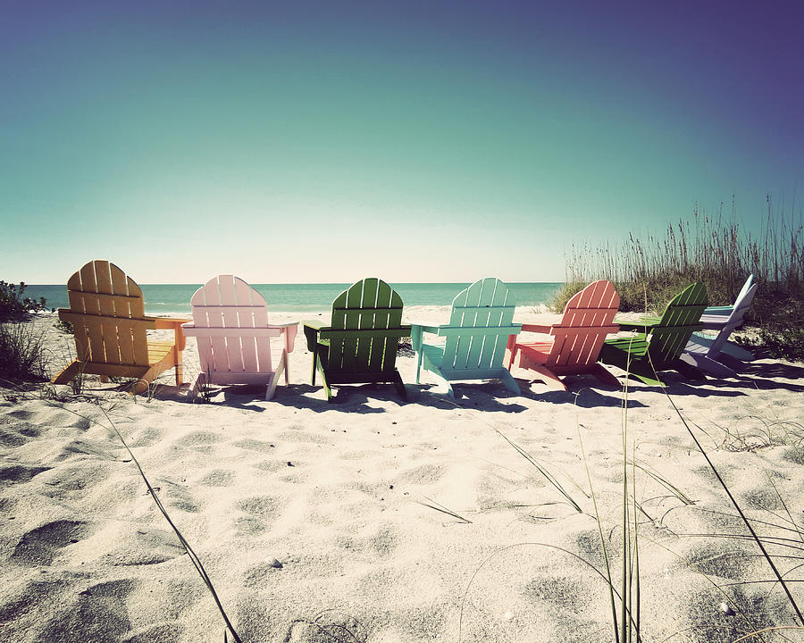 Rainbow Beach-Vintage Photograph by Chris Andruskiewicz