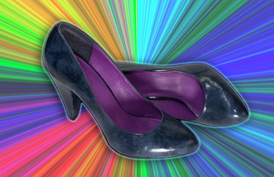 Rainbow Blue Shoes Photograph by Patti Deters