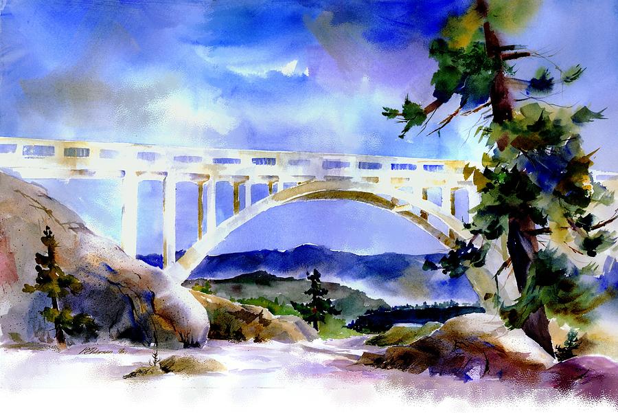 Rainbow Bridge Above DonnerLk#2 Painting by Joan Chlarson