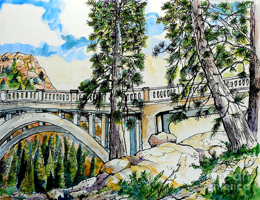 Rainbow Bridge At Donner Summit Painting by Terry Banderas