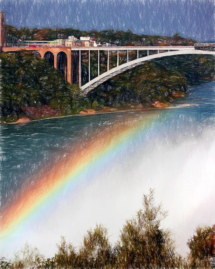 Rainbow Bridge - Niagara Falls Photograph by John Freidenberg