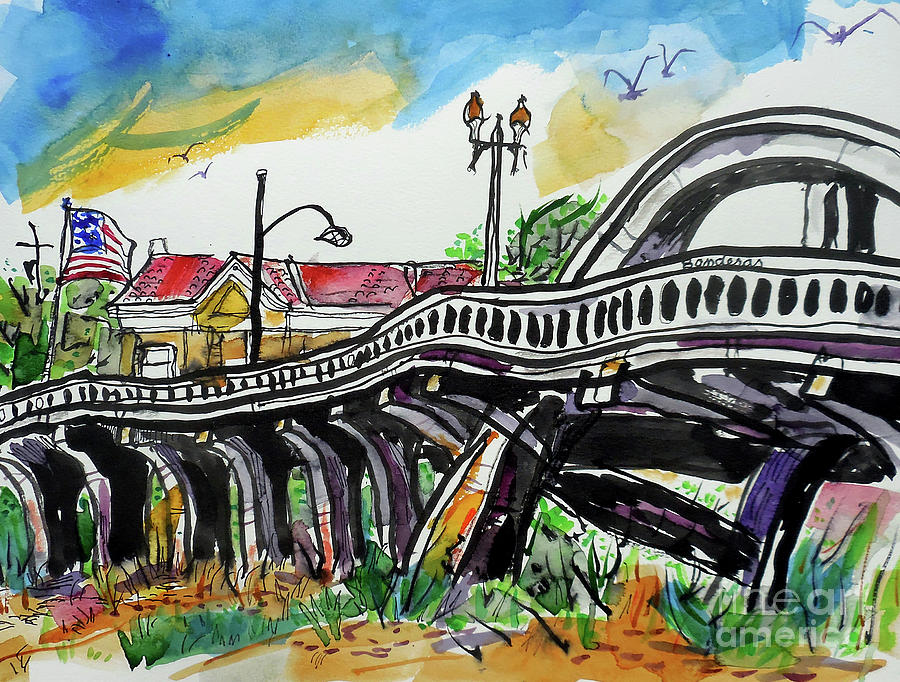 Rainbow Bridge Roseville Painting by Terry Banderas