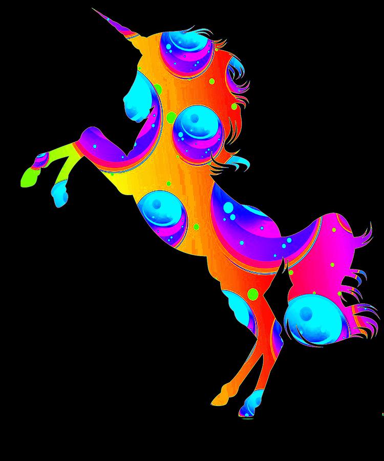 Rainbow Bubble Unicorn Digital Art by Lin Watchorn - Fine Art America