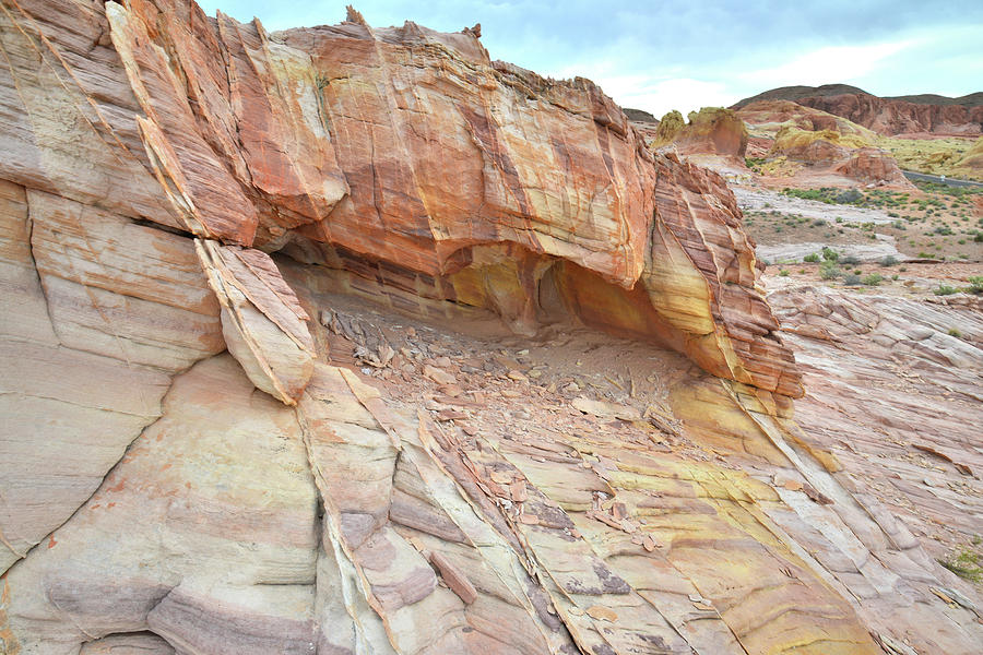 Rainbow Colored Sandstone in Valley of Fire Photograph by Ray Mathis
