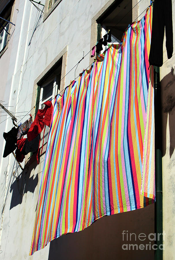 City Photograph - Rainbow Colors in Lisbon by John Rizzuto