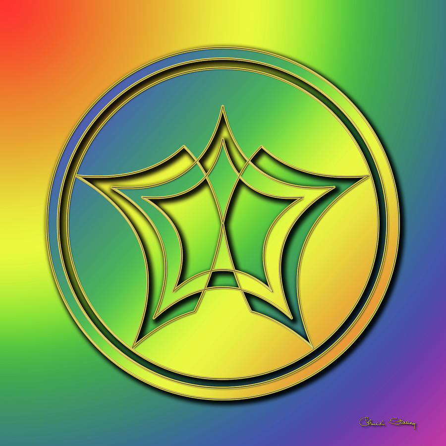 Rainbow Design 1 Digital Art by Chuck Staley