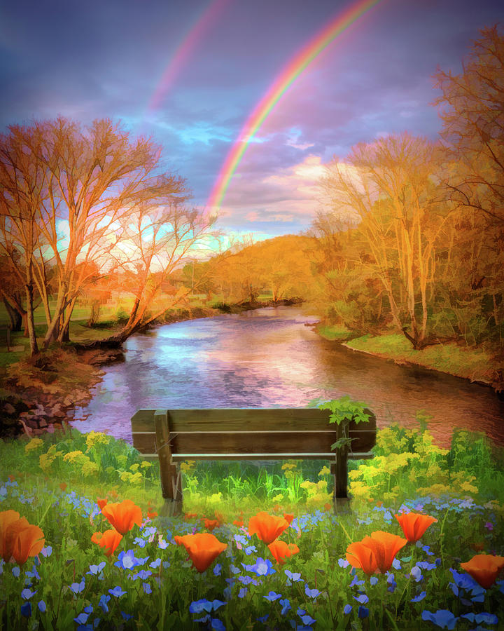 Rainbow Dreams Impressionism Photograph by Debra and Dave Vanderlaan