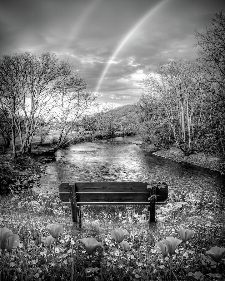 Mountain Photograph - Rainbow Dreams in Black and White by Debra and Dave Vanderlaan