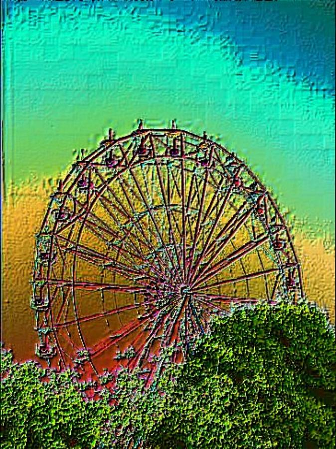 Rainbow Ferris Wheel Photograph by Tim Allen