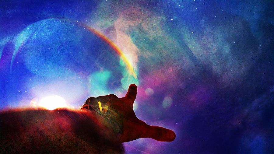 Jesus Christ Photograph - Rainbow Finger Flair by Anton Fair
