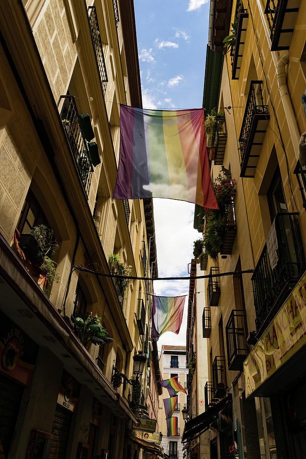 Rainbow Flags Decorating Madrid for WorldPride 2017 Celebrations Photograph by Georgia Mizuleva