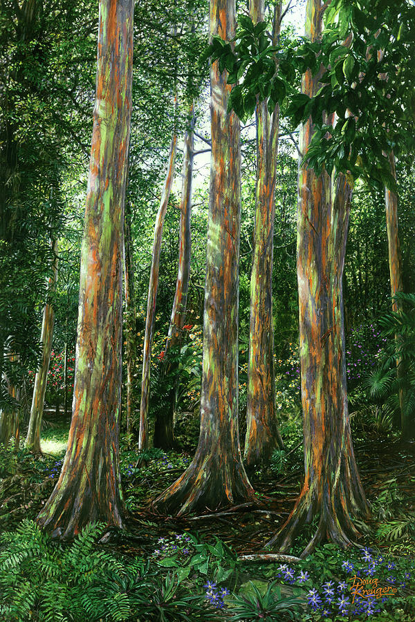 Rainbow Forest Painting by Doug Kreuger