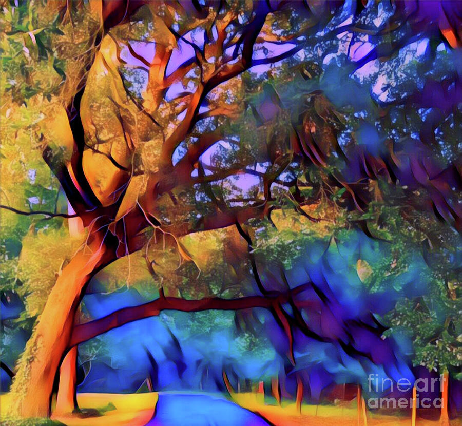 Rainbow Abbey Forest Digital Art by Gayle Price Thomas
