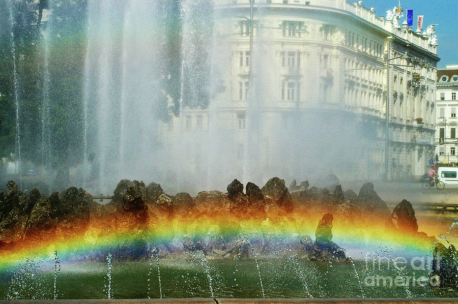 Rainbow Fountain in Vienna Photograph by Mariola Bitner