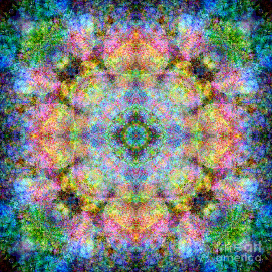 Rainbow Glow Mandala Digital Art by Susan Bloom