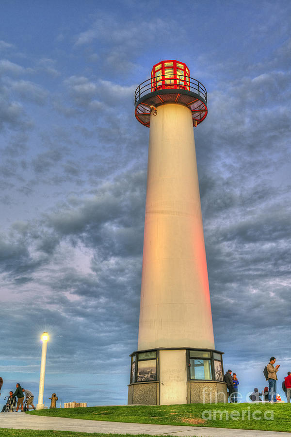 Rainbow Harbor Lighthouse Photograph by David Zanzinger