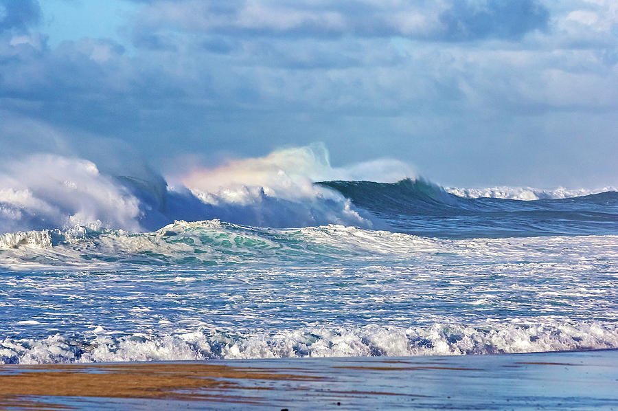 Nature Photograph - Rainbow Hawaii Waves by Julie Thurston