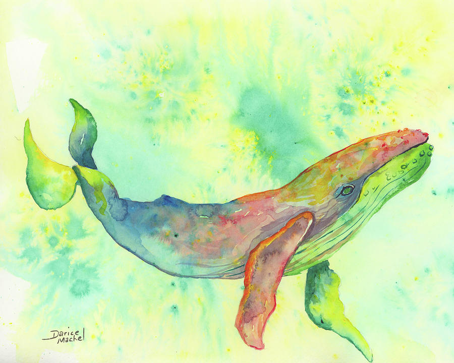 Rainbow Humpback Painting by Darice Machel McGuire