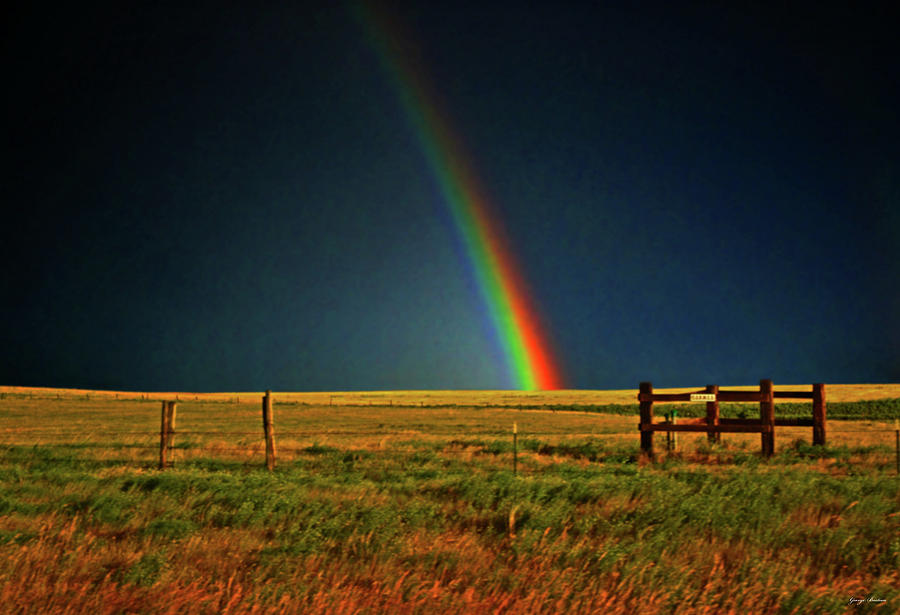 Rainbow In A Field 001 Photograph by George Bostian