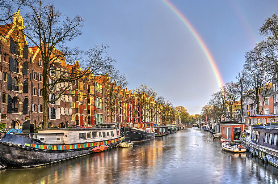 Rainbow in Amsterdam Photograph by Frans Blok