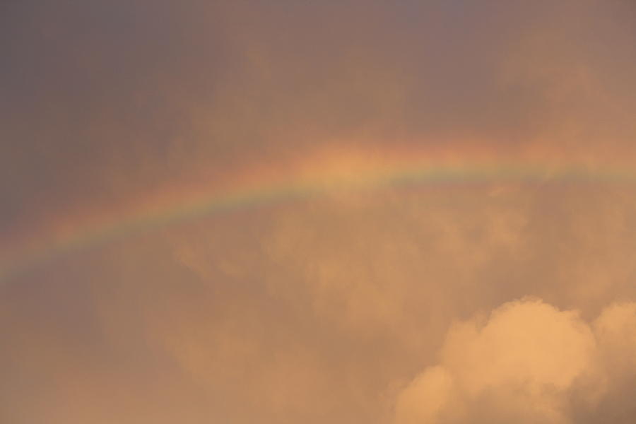 Landscape Photograph - Rainbow In Clouds by Donna Walsh