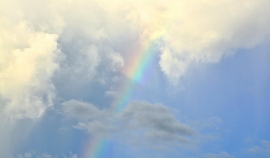 Rainbow in the Clouds Photograph by Amy McDaniel