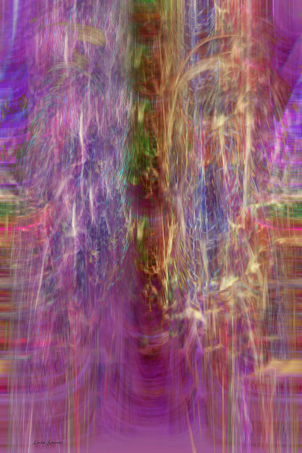 Abstracts Digital Art - Rainbow in the Dark by Linda Sannuti