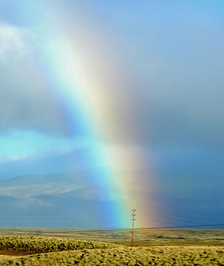 Rainbow in the Fields Photograph by Pamela Walton