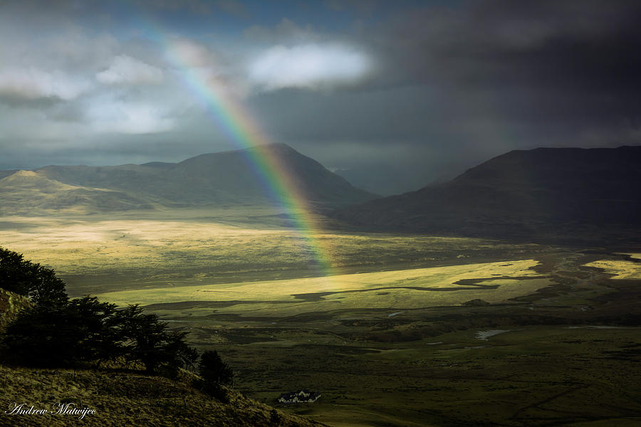 Rainbow in the Valley Photograph by Andrew Matwijec
