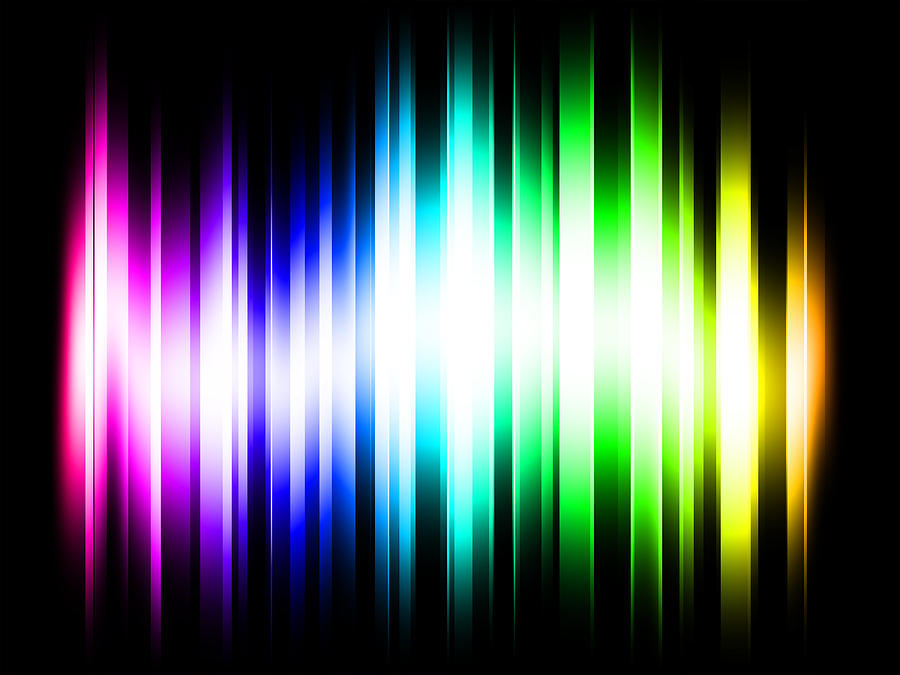 Rainbow Light Rays Digital Art By Michael Tompsett