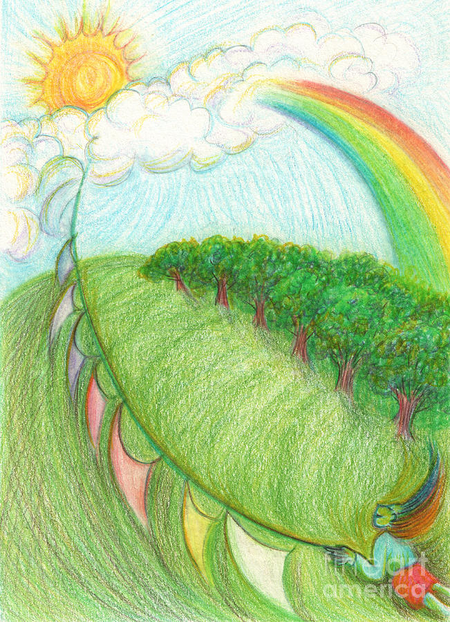 Children Drawing Nature Sky Flower On Stock Illustration 1136582510 |  Shutterstock