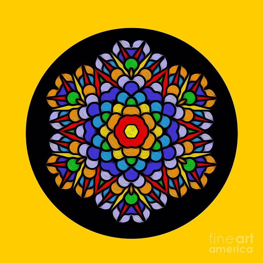 Pattern Photograph - Rainbow Mandala by Kaye Menner by Kaye Menner