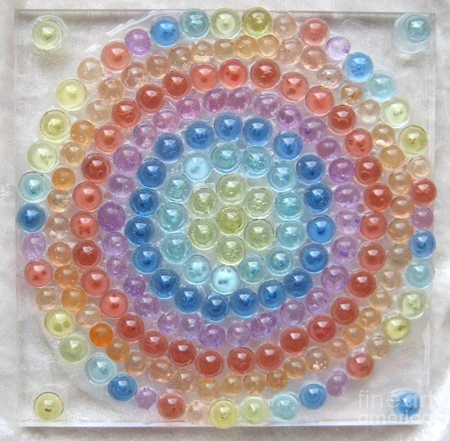 Rainbow Mandala Glass Art by Heidi Sieber