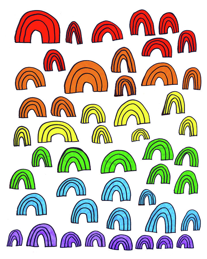 Rainbow Meta Drawing by Tonya Doughty