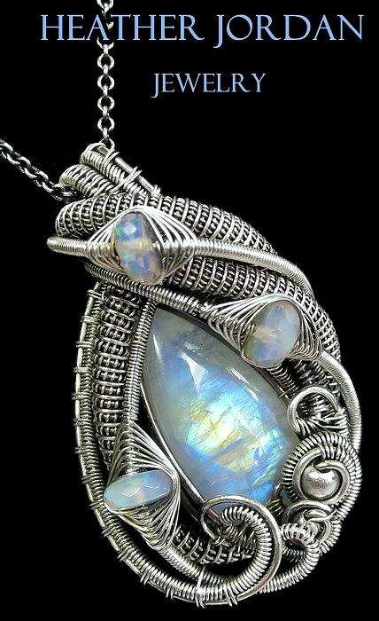 Zircon Crystal Gemstone Oxidized Sterling Silver Wire Wrapped Pendant Charm Ready to Ship!