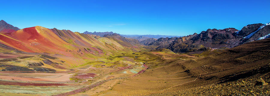 Rainbow Mountain Panorama, Peru Photograph by Venetia Featherstone-Witty