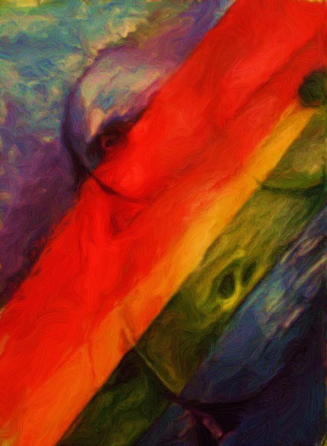 Rainbow Nude Painting by Shelley Bain