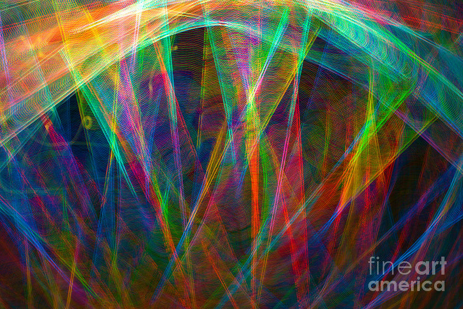 Rainbow of light in motion abstract Photograph by Anthony Totah