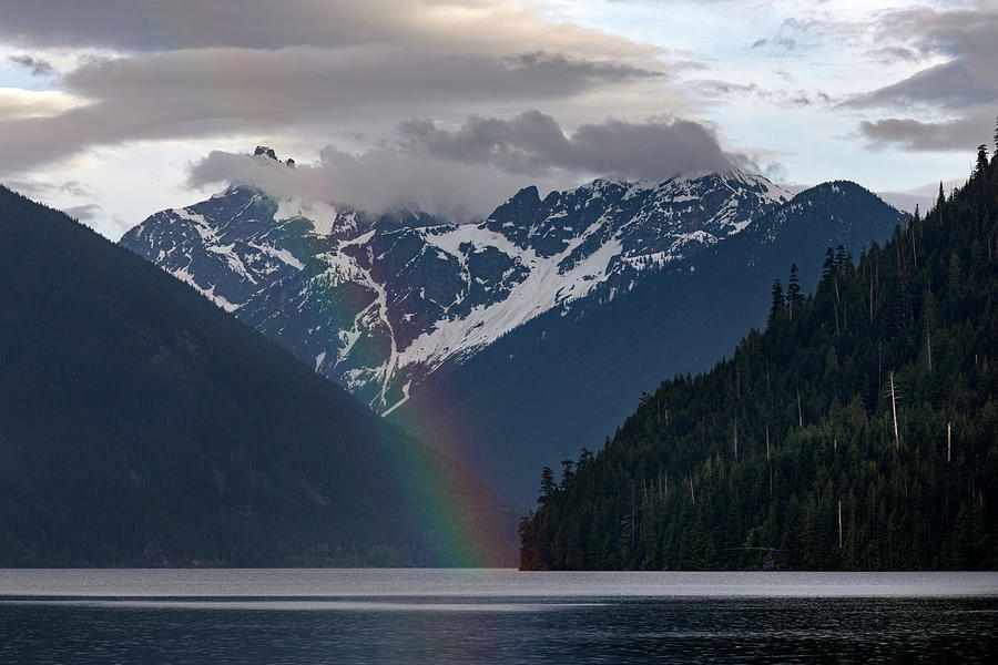 Rainbow on Chilliwack Lake Photograph by Michael Russell