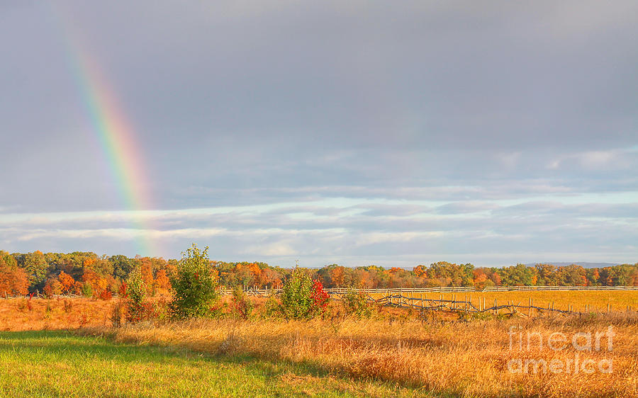 Rainbow on the Gettysburg Battlefield Five Photograph by Randy Steele