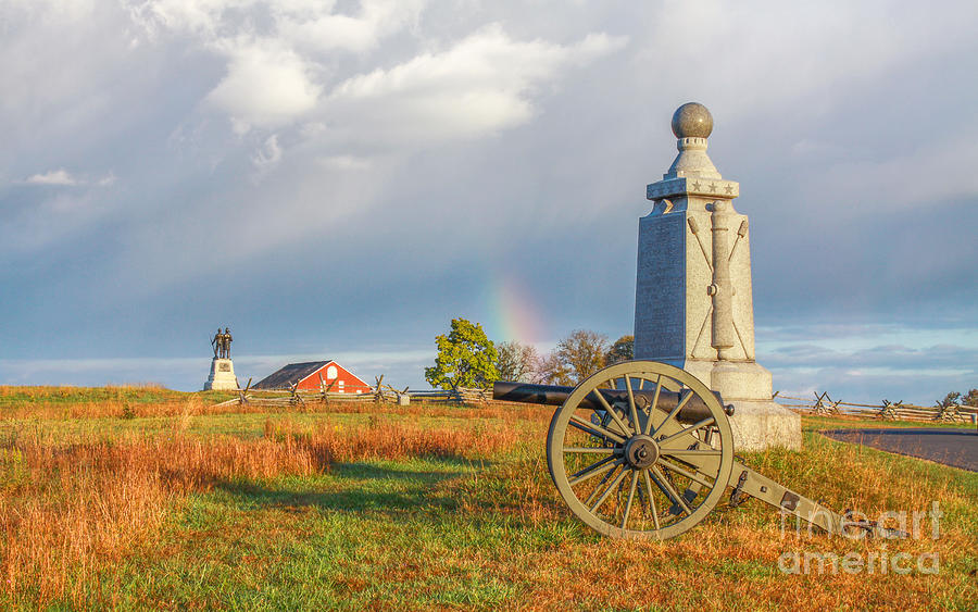 Rainbow on the Gettysburg Battlefield Two Photograph by Randy Steele